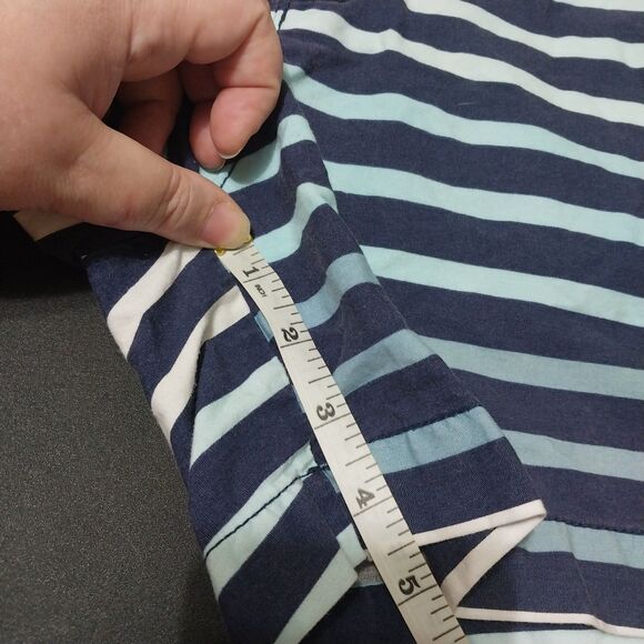 Old Navy shorts Womens 4 blue white ombre striped Patterned Twill Beachy Coastal - Picture 8 of 8
